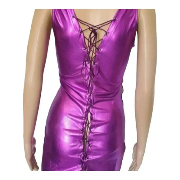 Slinky Purple Party Dress - Picture 2 of 4